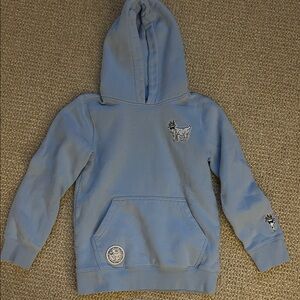 Cozy Blue Kids Hoodie with Embroidered Patch